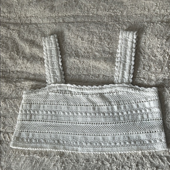Aerie Ivory Crochet Lace Top - Picture 5 of 9